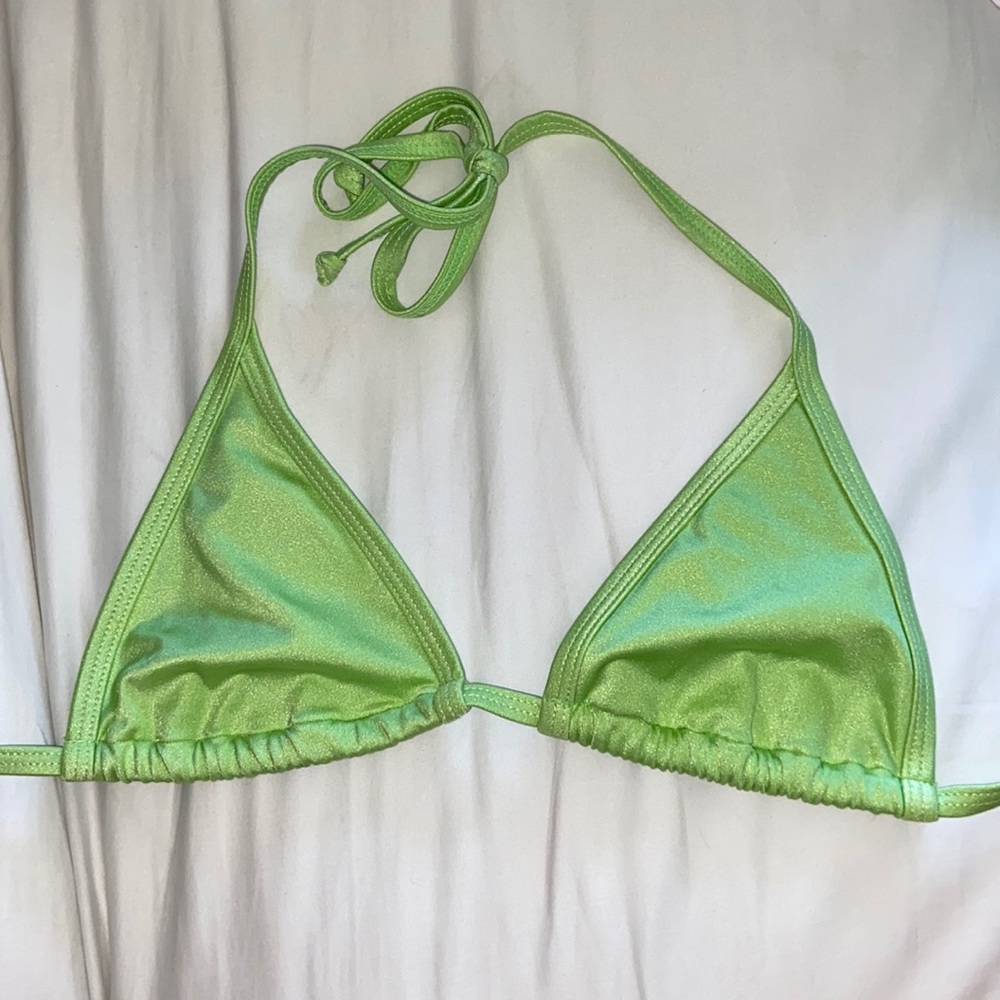 Lime Green Pacsun LA Hearts Drawstring Bikini